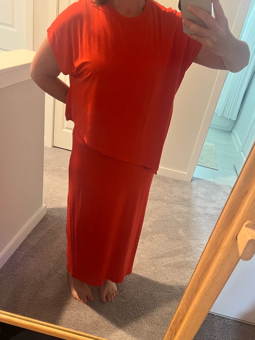 Sweaty Betty Vibrant Red Maxi Skirt